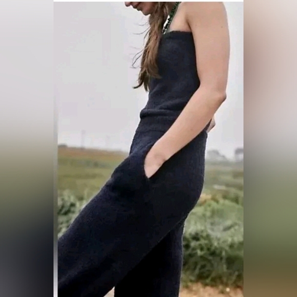 Free People FP beach Claire wet plaster terry cloth strapless one-piece jumpsuit - Picture 11 of 11